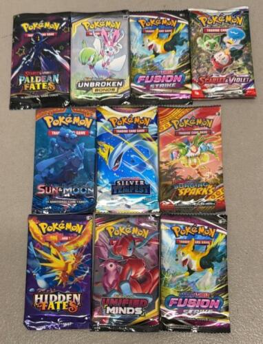 Lot Of 10 Pok&eacute;mon Booster Packs Reproduction Replicas