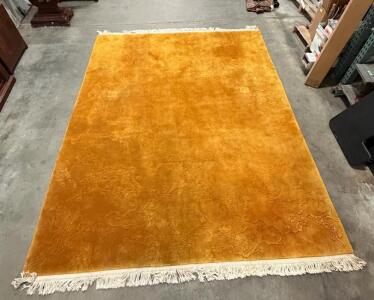Great Eastern Rug Co. approx. 8x10 ft Hand-Tufted Wool Area Rug, Model 6311, Gold, Embossed Floral