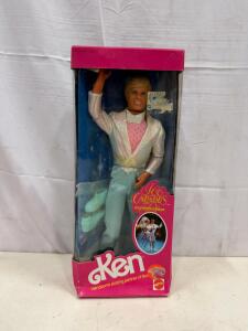 Mattel 1989 Ice Capades Ken Doll 7375, 12.5" Tall, Original Box, Skating Outfit, Barcode 074299073759