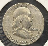 1953-S Franklin Half Dollar, 90% Silver, San Francisco Mint, Circulated - 3