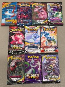 Lot Of 10 Pok&eacute;mon Booster Packs Reproduction Replicas