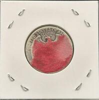 1948 Washington Quarter 90% Silver, 25c, Red Paint Obverse, in Stapled Holder - 2