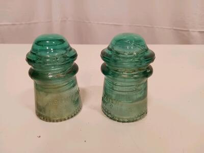 Hemingray No. 9 Aqua Glass Insulator with Patent Date May 2, 1893