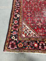 Hand-Knotted Persian Rug, 8'0" x 5'5", Red Field with Floral Medallion - 2