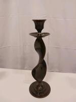 Set of 3 Mid-Century Modern Sculptural Metal Candle Holders - 3
