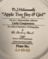Danbury Mint M.I. Hummel "Apple Tree Boy & Girl" Collector Plate, Limited Edition, 1989 - 4