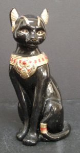 Lenox 1995 Bastet Egyptian Cat Figurine &ndash; 5.25" Porcelain with 24K Gold Accents