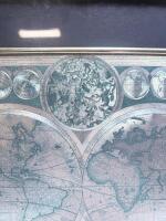 Framed Adam Friedrich Z&uuml;rner Double-Hemisphere World Map, Latin Text, Celestial Insets, 28x22" Sp-18 - 4
