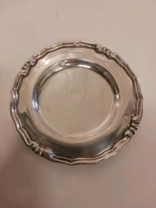 REAL Sterling Silver Bread/Dessert Plate, 6" Diameter, Scalloped Rim