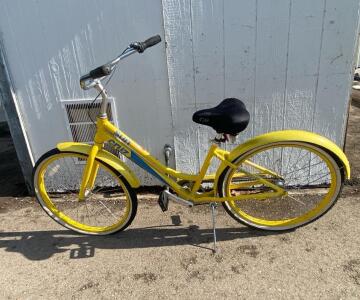Sun Cruz Cruiser Bicycle, 16" Step-Thru Frame, Single Speed, Coaster Brake, Yellow/Blue