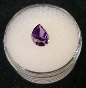 2.75ct Natural Faceted Pear Cut Amethyst Gemstone