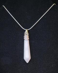 White Buffalo Turquoise Hexagonal Cut 24" Necklace
