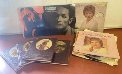 Time-Life Old West Book Set (4 Volumes) & Assorted Classic Vinyl LP Record Albums Lot- ( R11 )