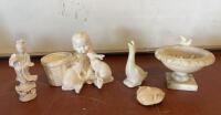 Decorative Figurine Lot: 5-Piece Set with Animal and Classical Themes ( R12 )