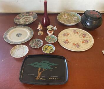 Vintage Assorted Asian and European Decorative Porcelain Tableware Set, 12 Pieces ( SP1 )