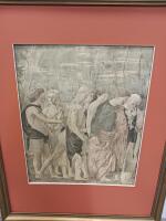 Framed Renaissance Art Print with Gold-Tone Frame and Reddish Mat Sp-5 - 3