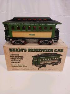 Beam's Passenger Car Porcelain Decanter 750ml, Central Railroad of New Jersey, Boxed, 1977