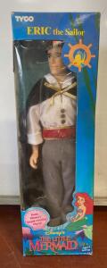 Vintage 1991 Tyco Eric the Sailor Doll from Disney's The Little Mermaid, 12" Poseable, Sealed Box