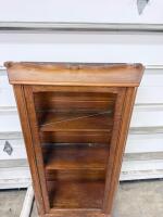Wood & Glass Display Cabinet, 52&rdquo; Tall, 2 Adjustable Shelves, Side Viewing Panels, Hinged Glass Door - 4