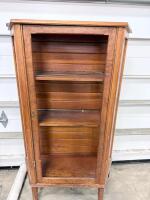 Wood & Glass Display Cabinet, 52&rdquo; Tall, 2 Adjustable Shelves, Side Viewing Panels, Hinged Glass Door - 5