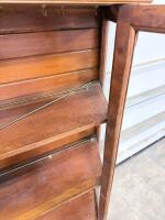 Wood & Glass Display Cabinet, 52&rdquo; Tall, 2 Adjustable Shelves, Side Viewing Panels, Hinged Glass Door - 8