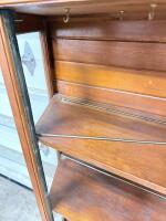 Wood & Glass Display Cabinet, 52&rdquo; Tall, 2 Adjustable Shelves, Side Viewing Panels, Hinged Glass Door - 9