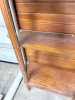 Wood & Glass Display Cabinet, 52&rdquo; Tall, 2 Adjustable Shelves, Side Viewing Panels, Hinged Glass Door - 10
