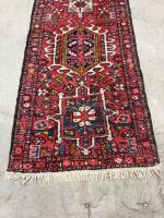 Handwoven Persian Runner Rug, 10 ft x 3 ft, Wool Pile, Geometric Medallion Design - 2