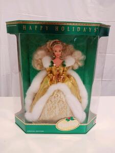 1994 Happy Holidays Barbie Special Edition &ndash; Sealed, Gold Gown, SKU 12155