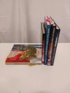 Set of 5 Holiday and Recipe Hardcover Books (Williams-Sonoma, Taste of Home, Hallmark, Better Homes and Gardens, Family Circle)