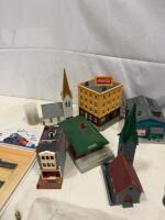 N Scale Model Train Lot: 20+ Plastic Buildings, 30+ Track Pieces, Accessories & Transformers - 2