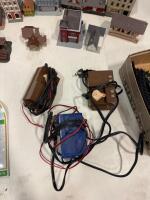 N Scale Model Train Lot: 20+ Plastic Buildings, 30+ Track Pieces, Accessories & Transformers - 6