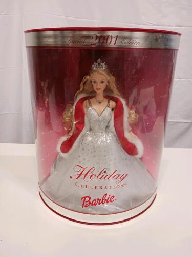 Barbie Holiday Celebration Special 2001 Edition Collector Doll, Mint in Box, UPC 074299299013