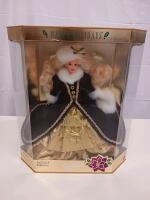 Happy Holidays Barbie Special Edition 1996, Burgundy & Gold Dress, Mint in Box - 2