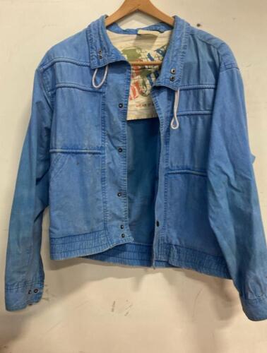 Urban Equipment Blue Denim Jacket with Snap Buttons and Graphic Interior Label. Size not Visible ( R12 )