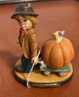 (10) Little Emmett Clown Figurine by Flambro, Hand-Painted Porcelain with Box ( 10 Different Months ) - ( SP3 ) - 3
