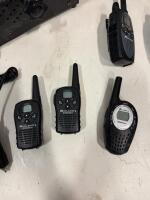 Assorted Two-Way Radios Midland GXT, Motorola T5000, Cobra MicroTalk, Fog Machine, Radar Detector, Mini Amp - 5