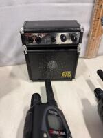 Assorted Two-Way Radios Midland GXT, Motorola T5000, Cobra MicroTalk, Fog Machine, Radar Detector, Mini Amp - 7