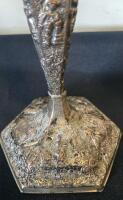 Bursch & Co. Silver-Plated Candlesticks, Model 3966, 11" Tall, Embossed Design ( R12 ) - 3