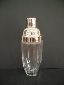 14 oz Glass Cobbler Cocktail Shaker with Built-in Strainer and Stainless Steel Cap (R12 )