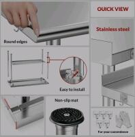 Stainless Steel Work Table with Adjustable Undershelf, 34.6" Height - 3