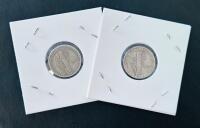 1941 & 1942 Mercury Dimes, 90% Silver, Circulated Condition - 4