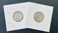 1944 & 1945 Mercury Silver Dimes - Winged Liberty Head, 90% Silver, Adolph Weinman Design - 4