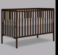 Dream On Me Synergy 5-in-1 Convertible Full Size Baby Crib, GREENGUARD Gold | BSA Verified, ASTM & CPSC Tested, 3-Position Mattress Support, Converts to Toddler, Day and Full Size Bed, 50 Lb, Walnut