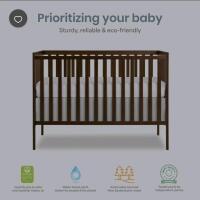 Dream On Me Synergy 5-in-1 Convertible Full Size Baby Crib, GREENGUARD Gold | BSA Verified, ASTM & CPSC Tested, 3-Position Mattress Support, Converts to Toddler, Day and Full Size Bed, 50 Lb, Walnut - 4