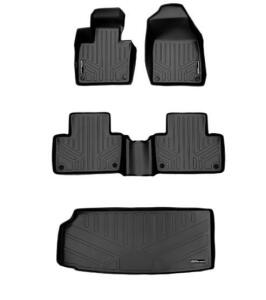 Smartliner All-Weather TPE Floor Liners Full Set Black for Front, Rear, Cargo, Patent D782,302