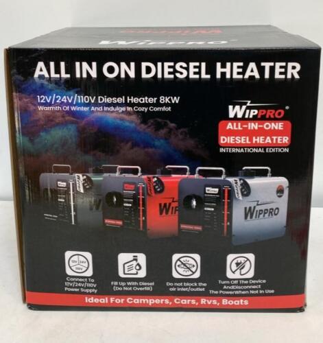 WIPPRO 8KW All-in-One Diesel Air Heater with LCD Display and Remote Control