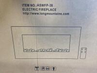 Caesar ASWFP-38 1500W 40" Black Wall-Mounted Electric Fireplace, Remote, Adjustable Flame, New - 2