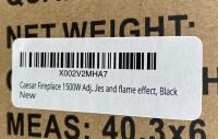 Caesar ASWFP-38 1500W 40" Black Wall-Mounted Electric Fireplace, Remote, Adjustable Flame, New - 4