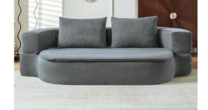TokSay Folding Sofa Bed Convertible Sleeper Chair, Gray, 79" x 41.5" x 19.7"